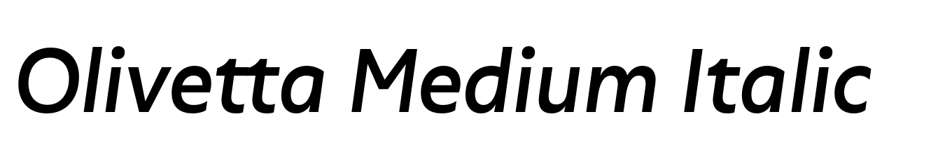 Olivetta Medium Italic